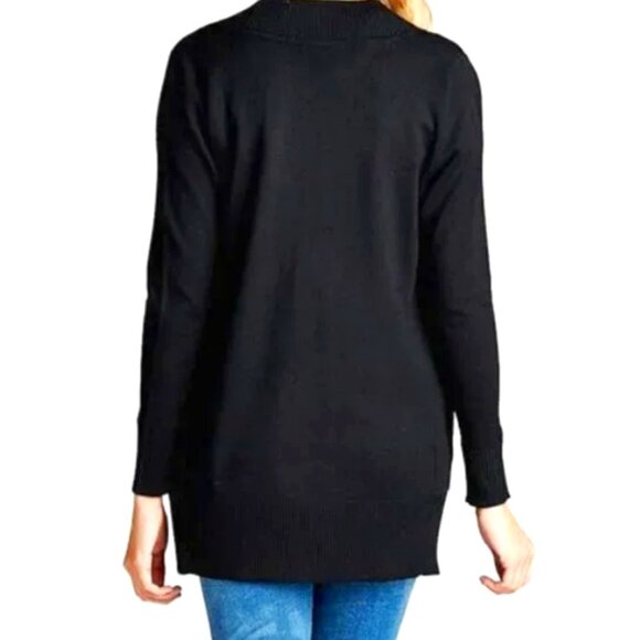 NWOT Active USA Black Knit Long Sleeve Cozy Open Cardigan - Picture 2 of 7